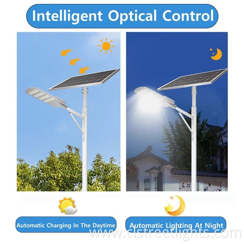 Light Messenger Solar LED Street Light Manufacturers Road Light Solar Panel Split Lamp Outdoor 30W 40W 50W 60W All in Two Solar Street Light Factory Price